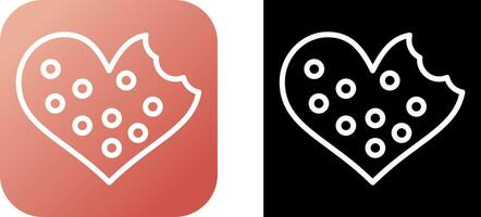 Heart shaped cookies Vector Icon