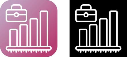 Briefcase with Chart Vector Icon