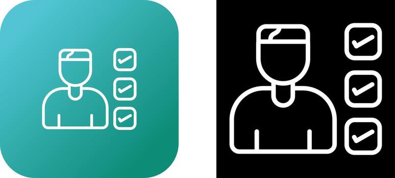 usuario pruebas vector icono