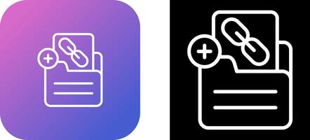 Document Insert Link Vector Icon