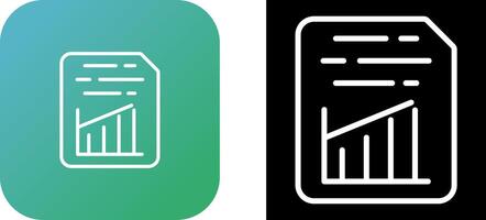 Document Insert Graph Vector Icon