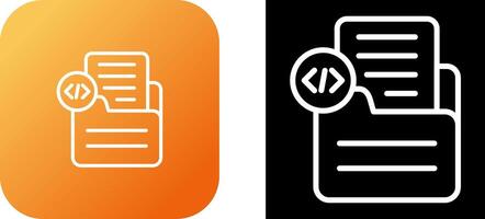 Document Insert Code Vector Icon