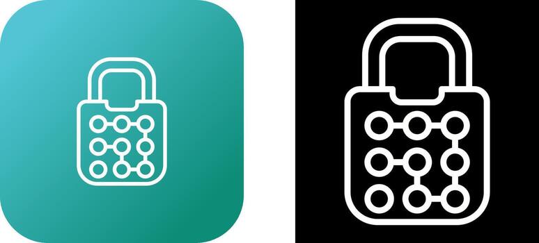 icono de vector de bloqueo de patrón