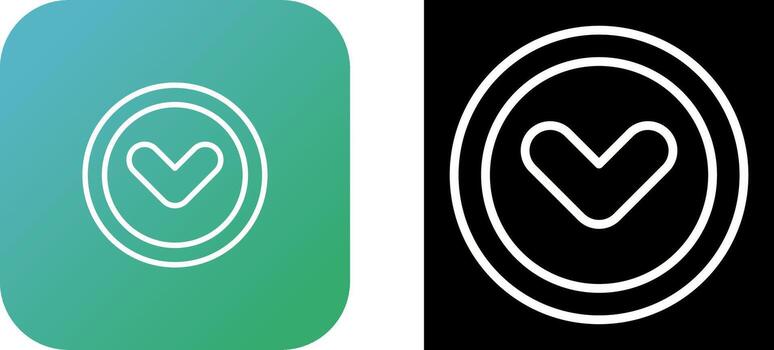 Angle Down Vector Icon