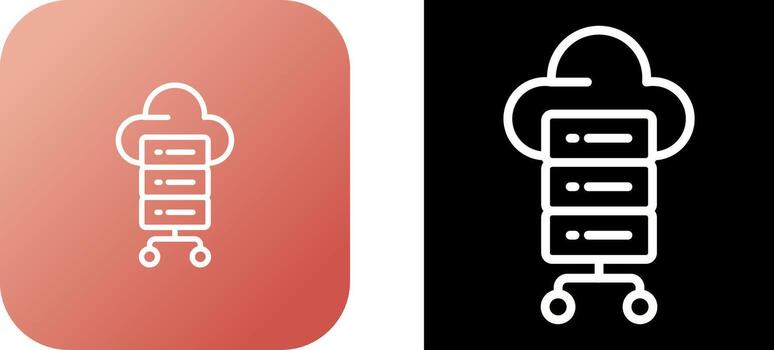 icono de vector de computación en la nube