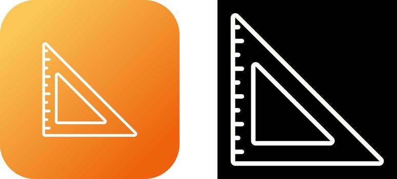 icono de vector de regla triangular