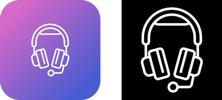 Headphones with Microphone Vector Icon