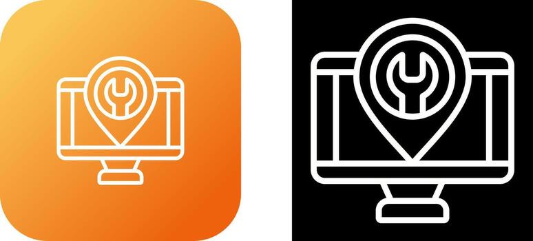 icono de vector de computadora