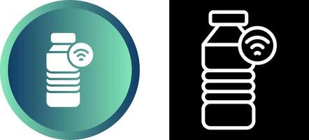 Fitness Smart Water Bottle Vector Icon