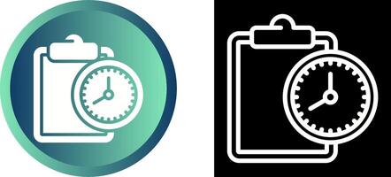 Clipboard with clock Vector Icon