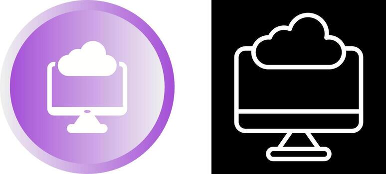 icono de vector de computación de borde