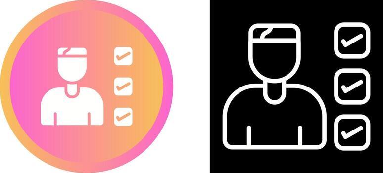 usuario pruebas vector icono