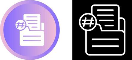 Document Numbering Vector Icon