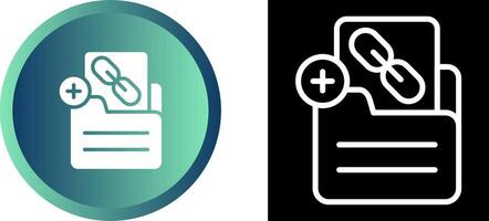 Document Insert Link Vector Icon