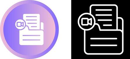 Document Insert Video Vector Icon
