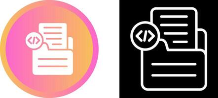 Document Insert Code Vector Icon