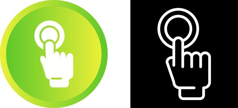 empujar botón vector icono