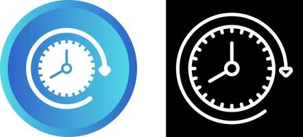 reloj con flecha vector icono