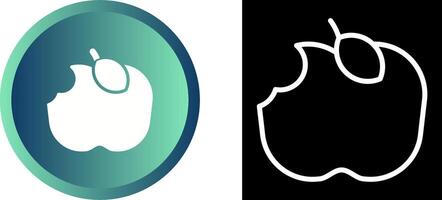 Apple Eaten Vector Icon