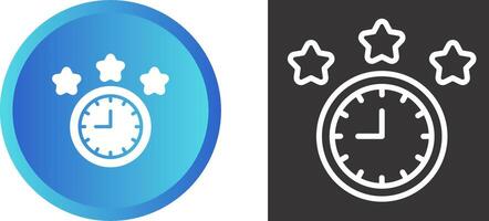 Clock With Stars Vector Icon