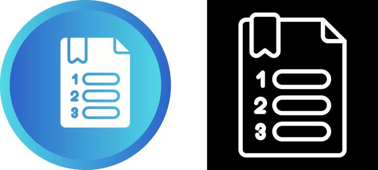 numerado vector icono