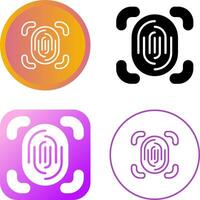 Fingerprint Scanner Vector Icon