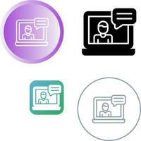 Web Conference Vector Icon