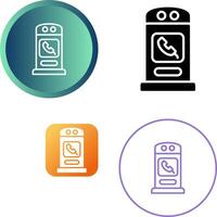 icono de vector de cabina telefónica