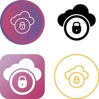 Cloud Security Vector Icon