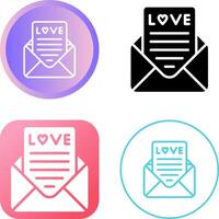 Romantic love letter Vector Icon