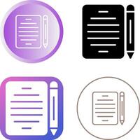 Pencil and paper Vector Icon