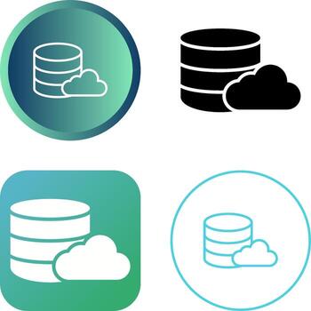 Cloud Database Vector Icon