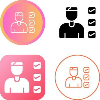 usuario pruebas vector icono