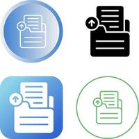 documento subir vector icono