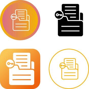 Document Unlock Vector Icon