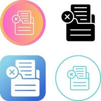 Document Rejected Vector Icon