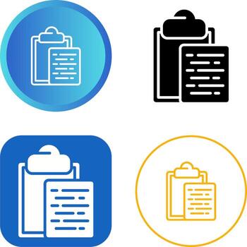 documento pegar vector icono