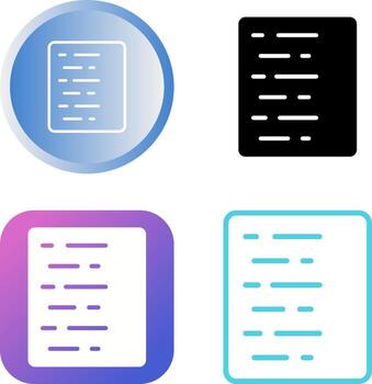 Document Align Left Vector Icon