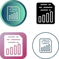 Document Insert Chart Vector Icon