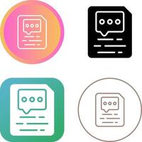 Document Insert Comment Vector Icon