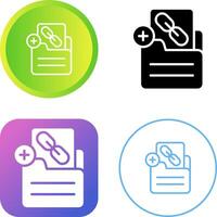 Document Insert Link Vector Icon