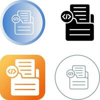 Document Insert Code Vector Icon