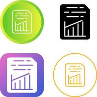 Document Insert Graph Vector Icon