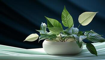 AI generated Freshness of nature in a green plant, a beautiful decoration generated by AI photo