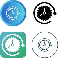 reloj con flecha vector icono