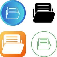 Document with folder Vector Icon