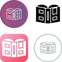 Open book with bookmark Vector Icon