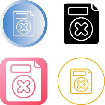 Eliminar botón vector icono