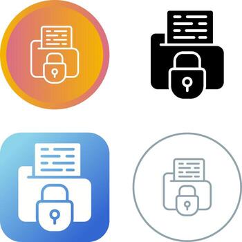 Secure Folder Vector Icon