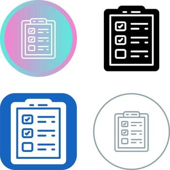 icono de vector de lista de verificación